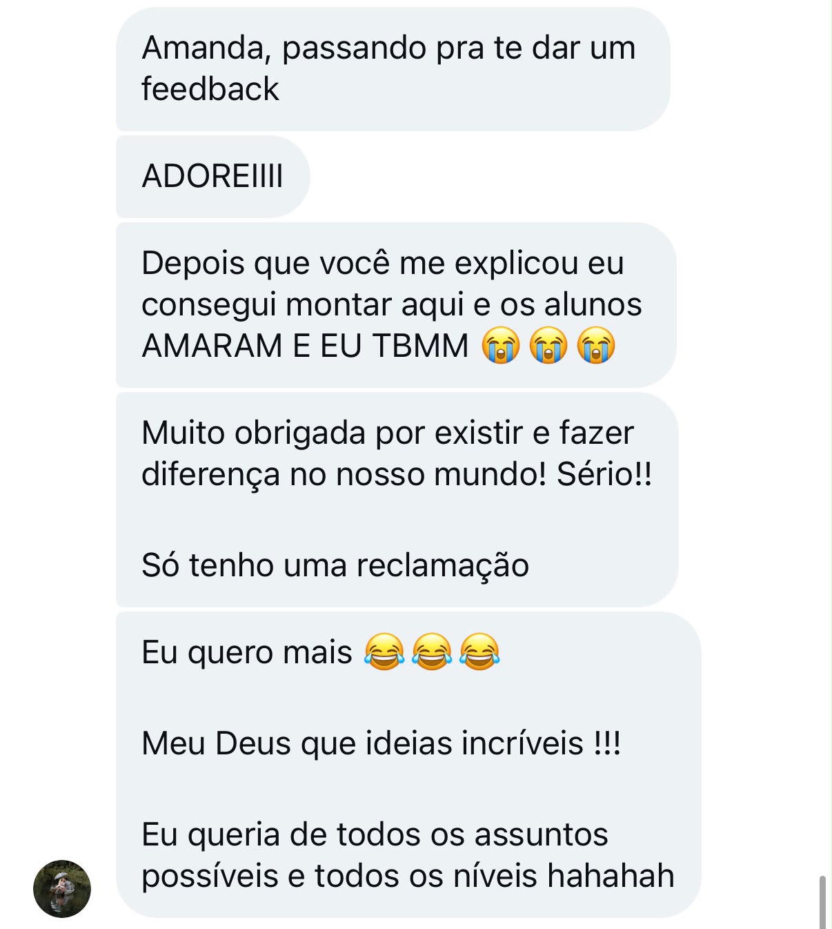 Depoimento 5 de professora sobre o Real Task