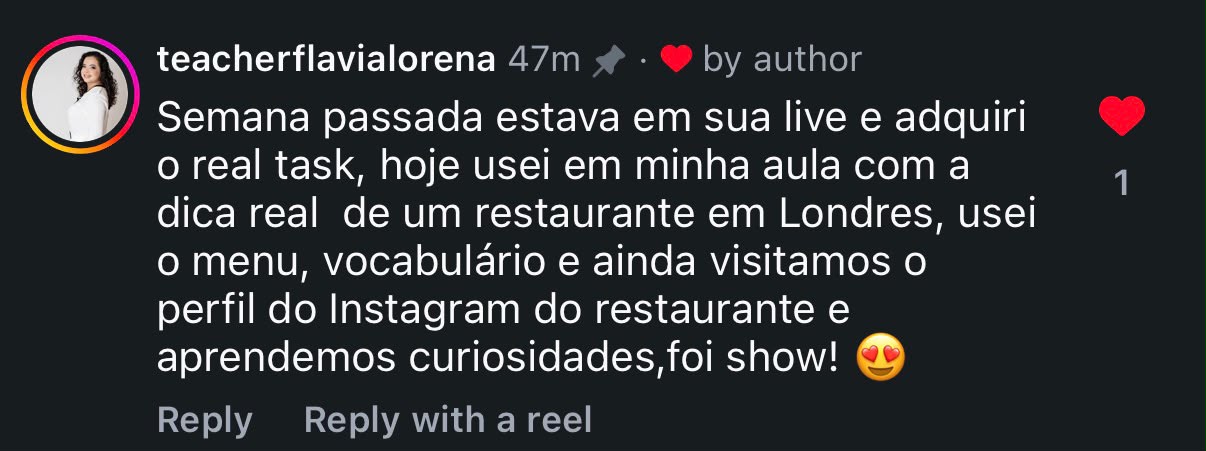 Depoimento 2 de professora sobre o Real Task
